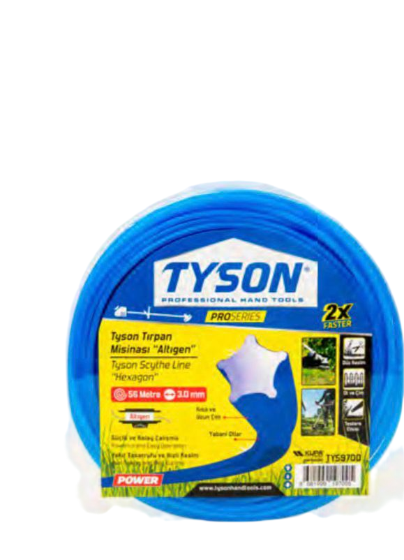 TYSON TIRPAN MİSİNASI ALTIGEN 3mmX56mt.